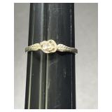 Sz.7 Sterling Silver Rose Ring 1.14 Grams