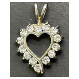 Sterling Silver Heart Pendant 4.45 Grams