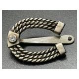 Sterling Silver Horseshoe Tie Clip 27.21 Grams