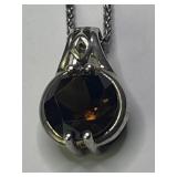 18in. Sterling Silver Necklace & Sterling Silver