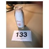 BORDENS 1/2 PINK MILK BOTTLE