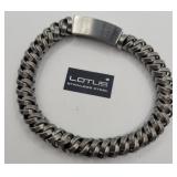 Lotus Stainless Bracelet 8" Magnetic Closure