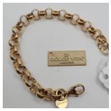 7-3/4"  Gold Plate Bracelet