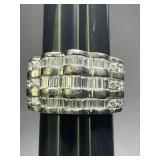 Sz.9 Sterling Silver Ring 10.37 Grams