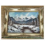 Signed Framed Oil Painting on Canvas