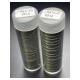 1959-D,1960-D BU Nickel Rolls