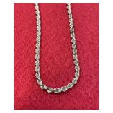 16in. 14k. Yellow Gold Rope Necklace 11.53 Grams