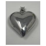 925 Sterling Silver Heart Pendant 3.92 Grams