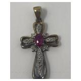 Sterling Silver Cross Pendant 2.39 Grams