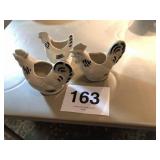 2 MORTON SUGAR CHICKENS & MORTON CREAMER