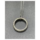 18in. Sterling Silver Necklace & Sterling Silver