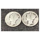 1924 & 1927 Mercury Dimes