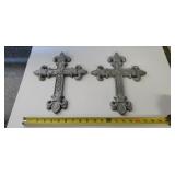 Pair of Cast Iron Crosses