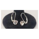 925 Sterling Silver CZ Earrings 1.88 Geams
