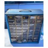Metal/Plastic Storage Container w Contents