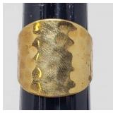 Sz.10.5 Sterling silver gold toned Ring 7.83