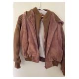 Suede Leather Insulated Medium Coat by