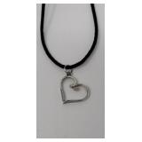 18in. 925 Sterling Silver Heart Necklace 2.44