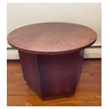 Round Wooden Table w Door and Storage Underneath