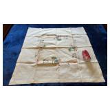 Vintage Camel Embroidered Card Table Cloth