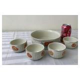 Vintage Halls Orange Poppy #505 Casserole Dish W