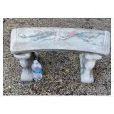 3 Piece Outdoor Concrete Bench