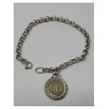 7in. 14k. Gold/Sterling Silver Bracelet 13.69