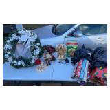 Christmas Decorations, Light Up Wreath, Fiber