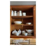 Tote Full of Milk Glass, also Fire King ,Anchor