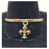 Sz.9.5 18k. Yellow Gold Italy Ring 1.05 Grams