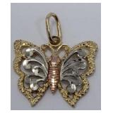 14k. Yellow Gold Butterfly Pendant. 92 Grams