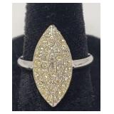 Sz.7.5 Sterling Silver Ring 3.96 Grams