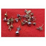 14k Mismatched Earrings & Backs 3.84g