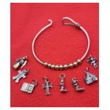 .925 Sterling  Charms & Bracelet 10.67g