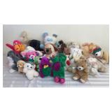 Stuffed Animals w Barney and Baby Bop