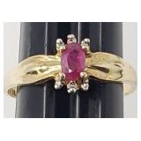 Sz.6 10k.Yellow Gold Ring 1.23 Grams