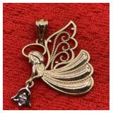 10k. Yellow Gold Pendant .92 Grams