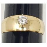 14kp Gold & Diamond Ring 3.69 Grams