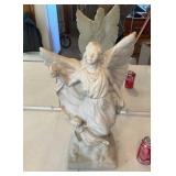 Angel w Child Outdoor Statue , Plastic/Concrete