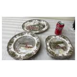The Friendly Village Dishes ( Dinner Plates are