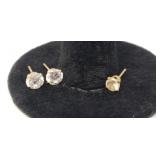 10k. Gold CZ Earrings