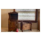 Wooden Storage w Shelves and Drawer, Magazine