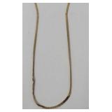 15.5in. 14k. Yellow Gold Necklace .58 Grams