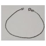7in Sterling Silver Bracelet 1.17 Grams