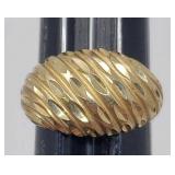 Sz.5.5 14k. Yellow Gold Ring 4.11 Grams