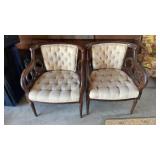 2 Vintage oversized accent chairs