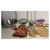 Stainless Steel Mix Bowl, Fruit Bowl, Hot Pads