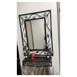 Leaf Mirror, Shelf, Hooks