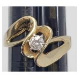 14k. Gold & Diamond Ring 4.95 Grams