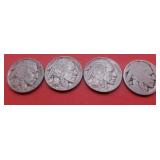 4 Buffalo Nickels 3 1936